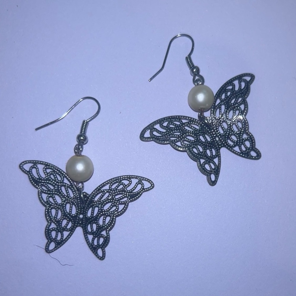 Handmade Butterfly Dangling Earrings
